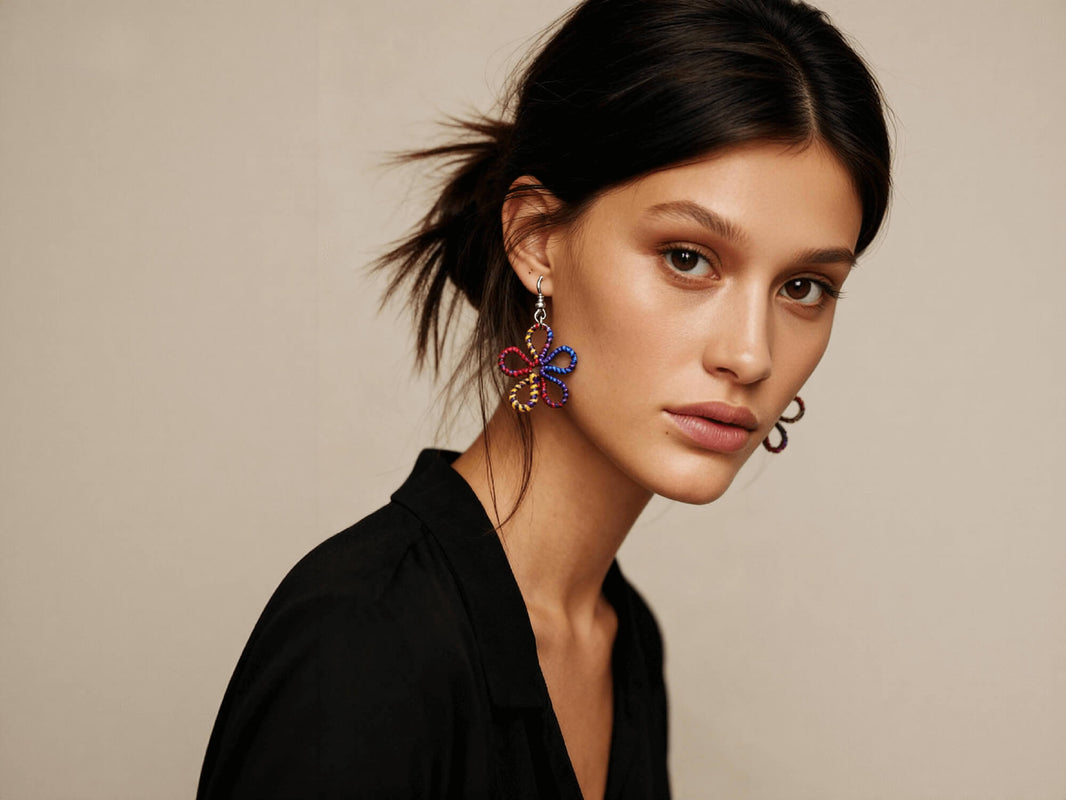 colorful flower dangle earrings-Hero-Image-03